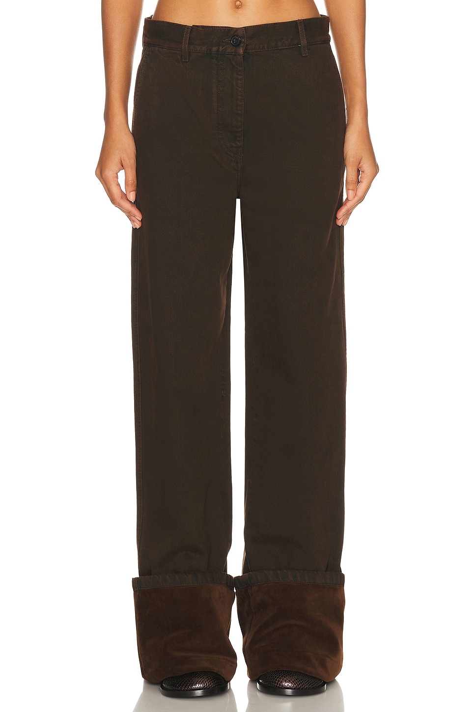 Image 1 of Dries Van Noten Paxy Pants in Brown