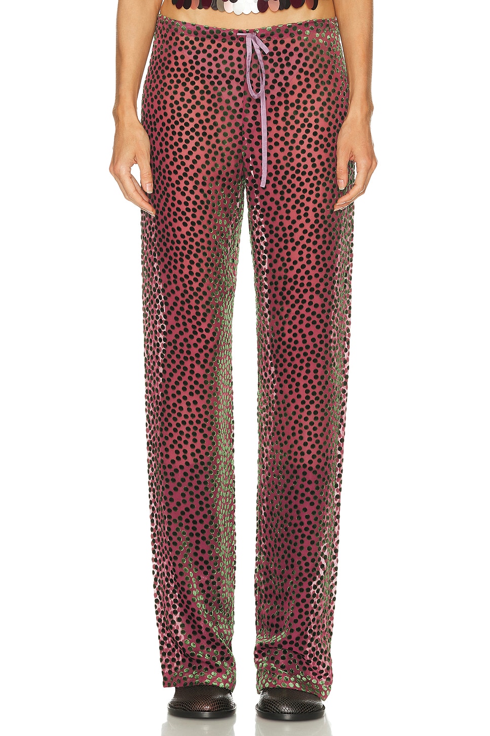 Image 1 of Dries Van Noten Pachas Pants in Dark Pink