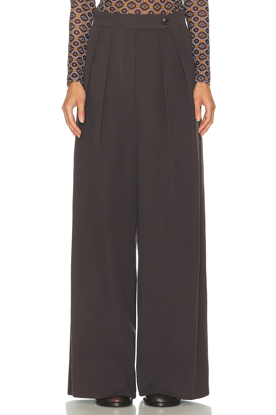 Image 1 of Dries Van Noten Pamplona Pants in Dark Brown