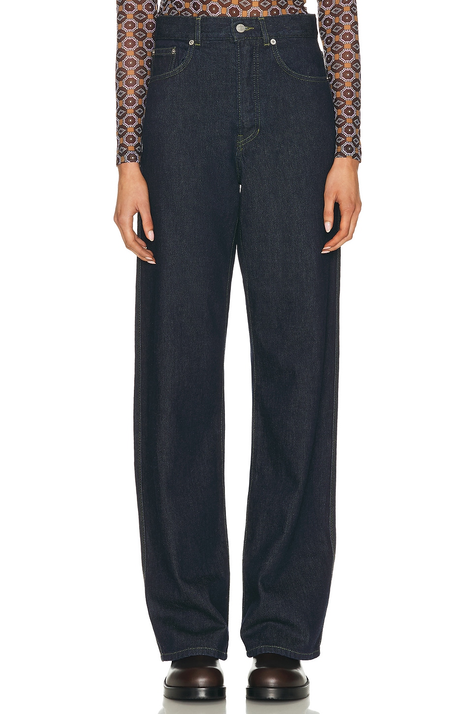 Image 1 of Dries Van Noten Peyton Pants in Indigo