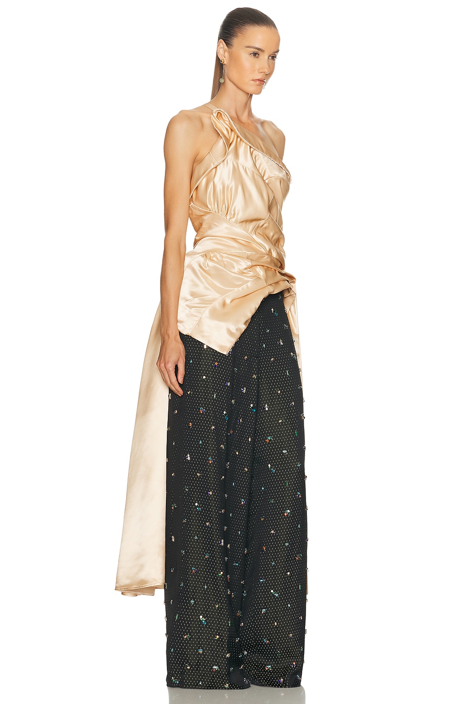 Dries Van Noten Camari Top In Pink