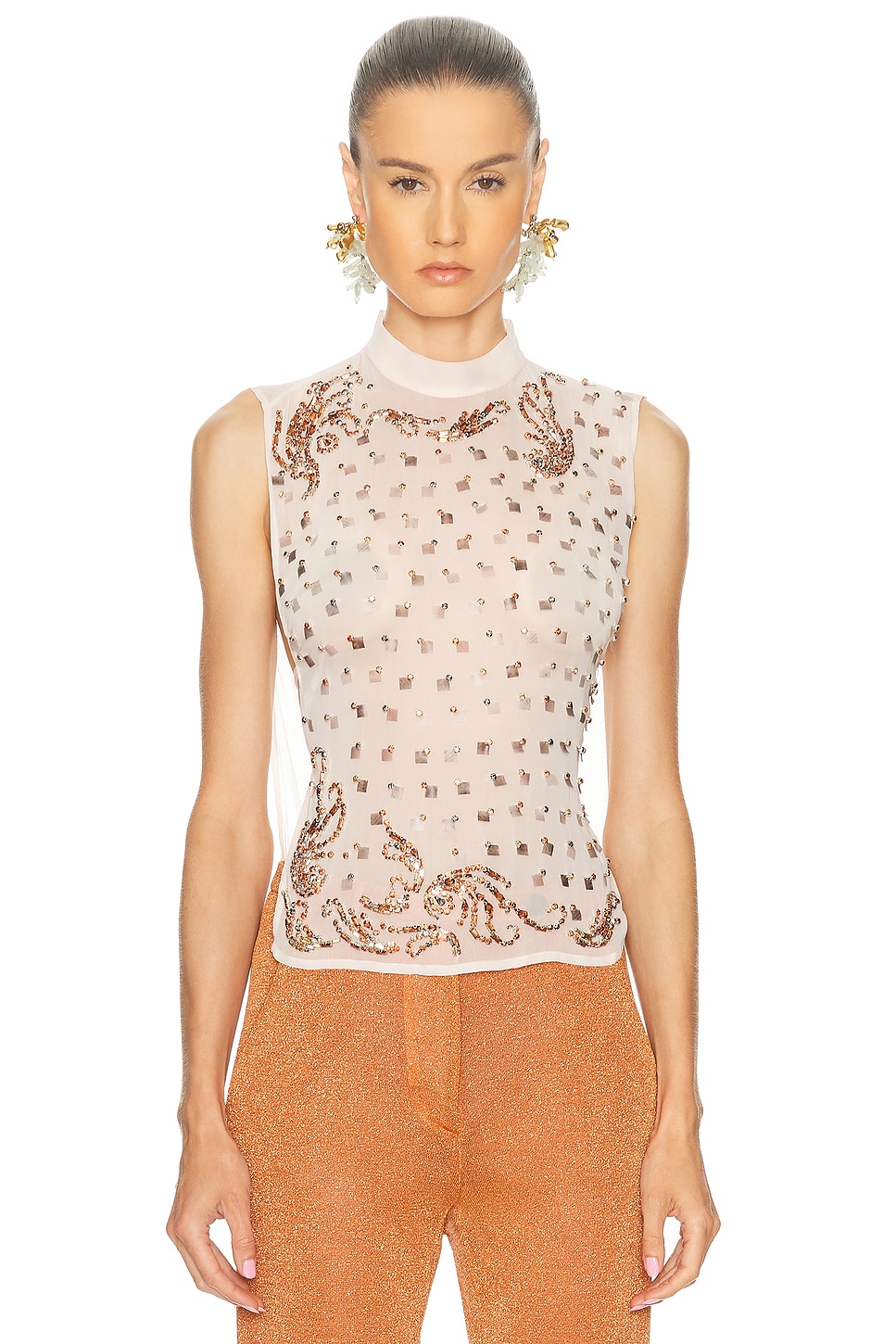 Image 1 of Dries Van Noten Carmasa Top in Blush