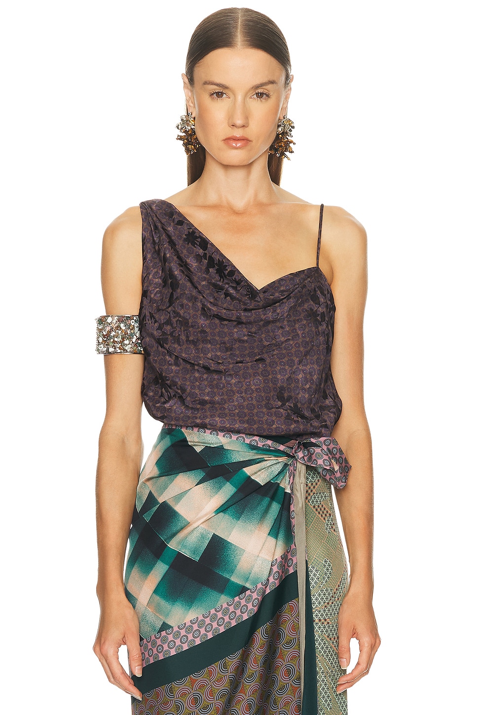 Image 1 of Dries Van Noten Ceyon Top in Brown
