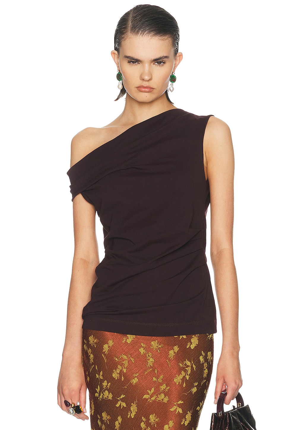 Dries Van Noten Henray Top in Burgundy