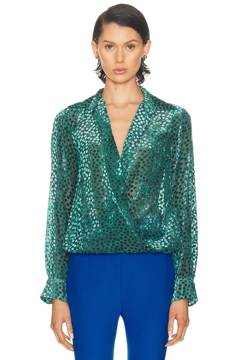 Image 1 of Dries Van Noten Cedal Shirt in Turquoise