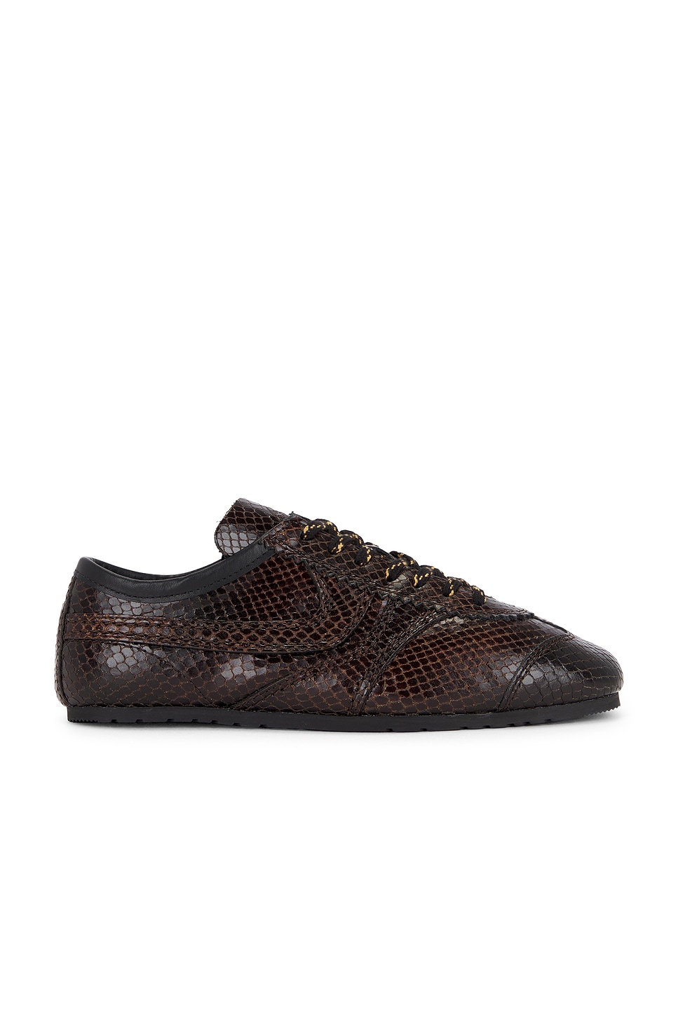 Image 1 of Dries Van Noten Snake Sneaker in Dark Brown