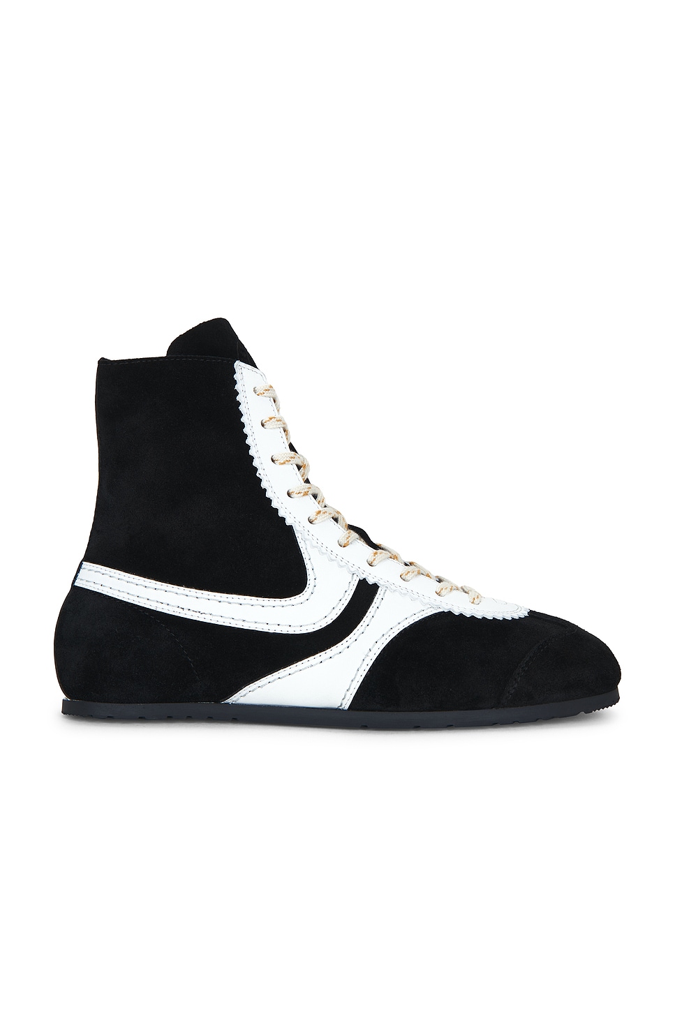 Dries Van Noten Slim Hightop Sneaker in Black
