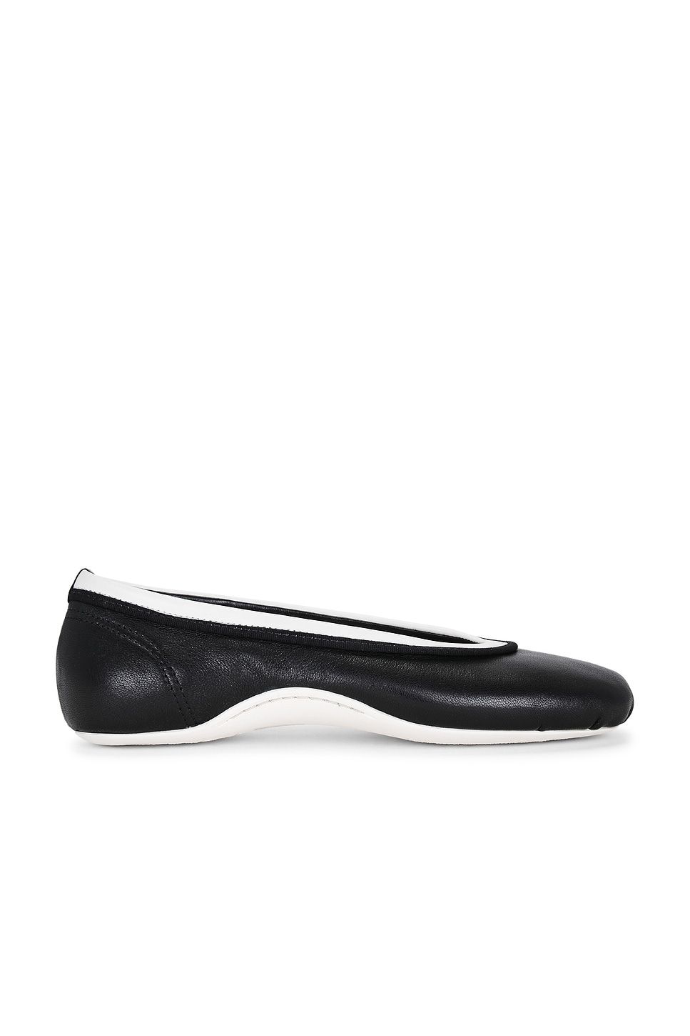 Dries Van Noten Foot Shaped Rubber Sole Ballerina Flat in Black