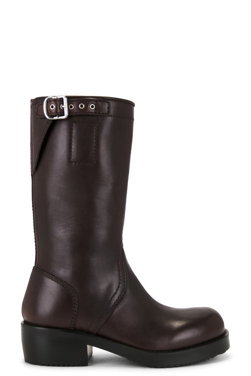 Image 1 of Dries Van Noten Moto Boot in Dark Brown