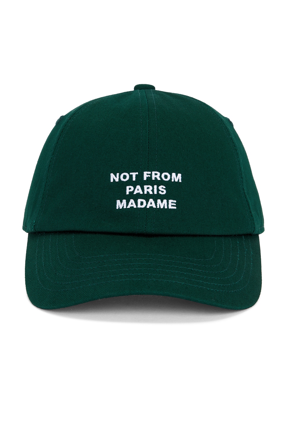 Drôle De Monsieur Nfpm Embroidered Cotton Cap In Green