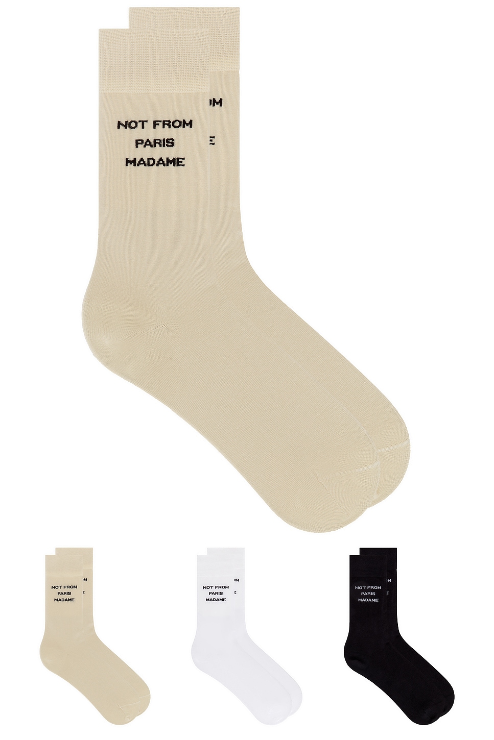 Drôle De Monsieur Le Pack De Chaussettes Slogan Socks In Multi
