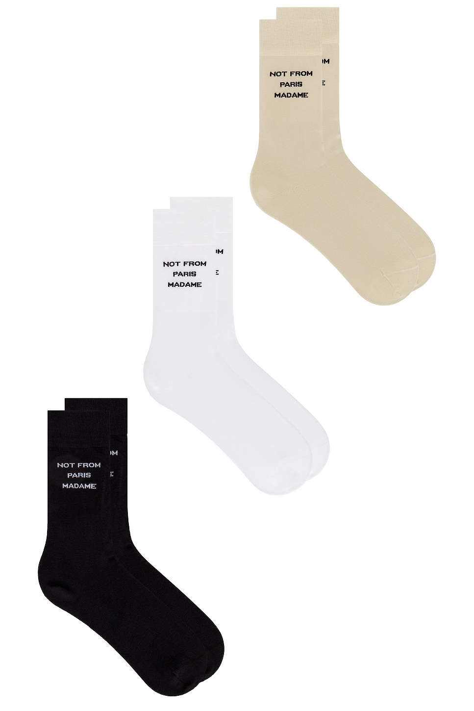 Drôle De Monsieur Le Pack De Chaussettes Slogan Socks In Multi