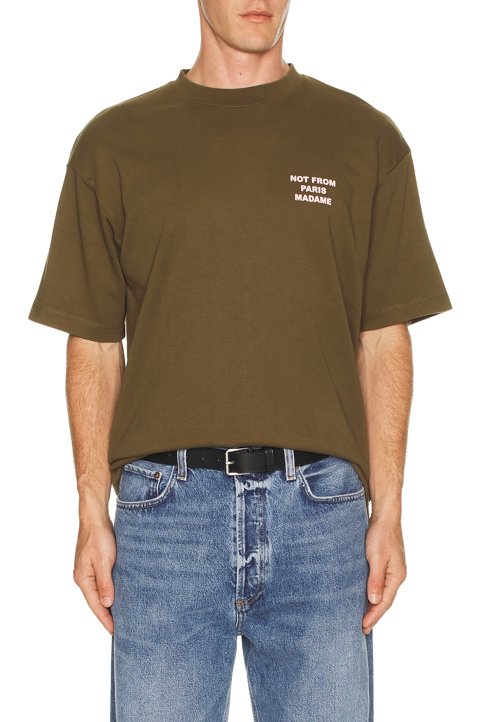 Image 3 of Drle De Monsieur Dr?le De Monsieur Le T-Shirt Slogan in Kaki