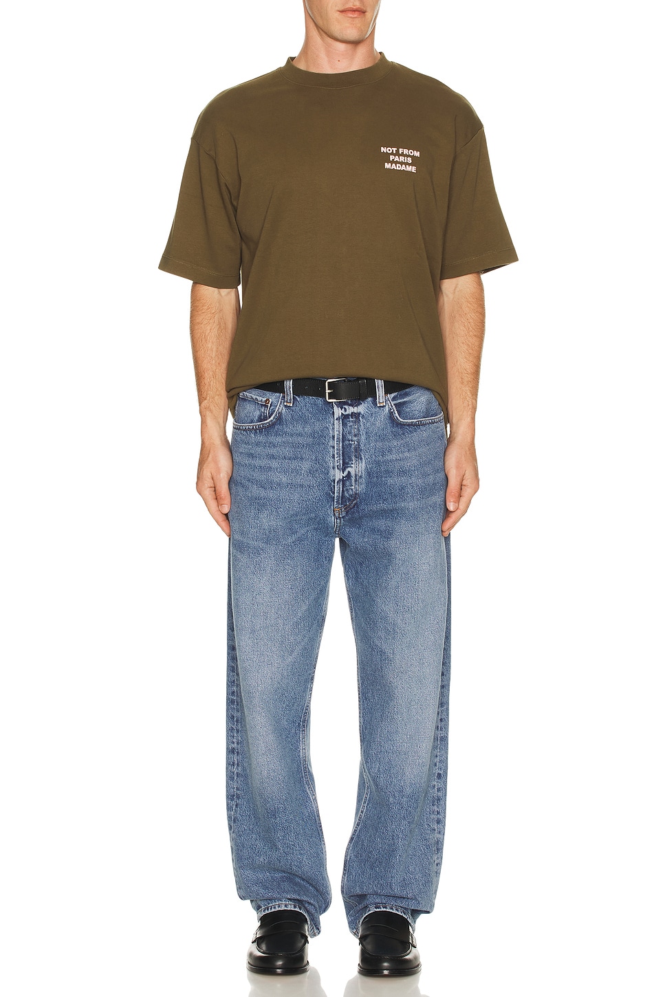 Image 4 of Drle De Monsieur Dr?le De Monsieur Le T-Shirt Slogan in Kaki