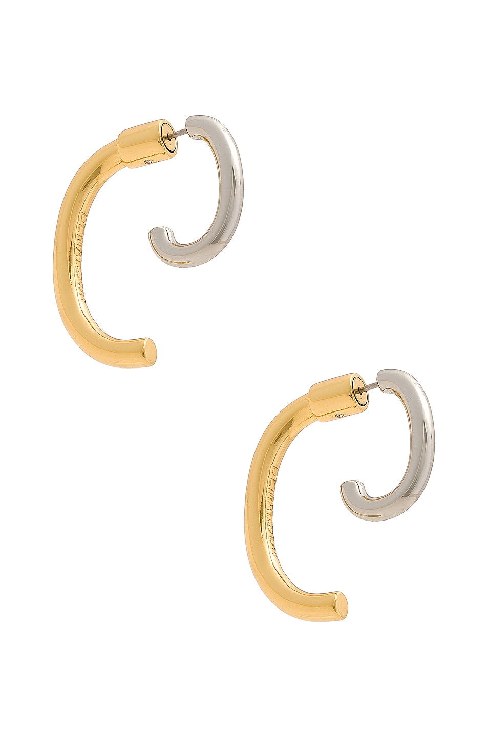 Image 1 of Demarson Luna Earrings in 12k Shiny Gold & Silver