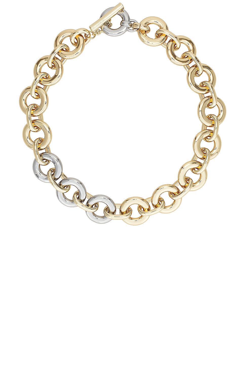 Image 1 of Demarson Helene Necklace in 12k Shiny Gold & Silver