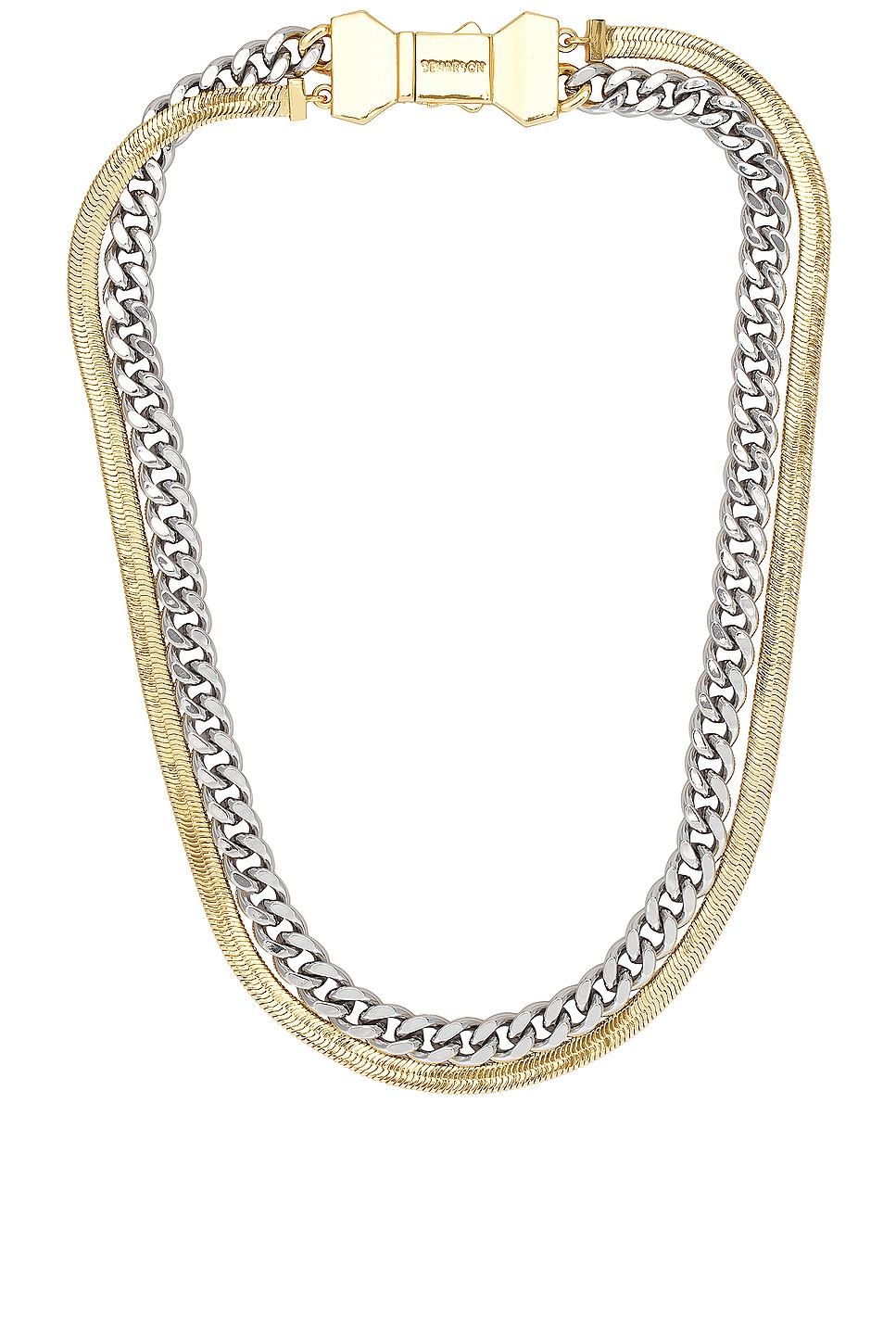 Image 1 of Demarson Nadine Necklace in 12k Shiny Gold & Silver