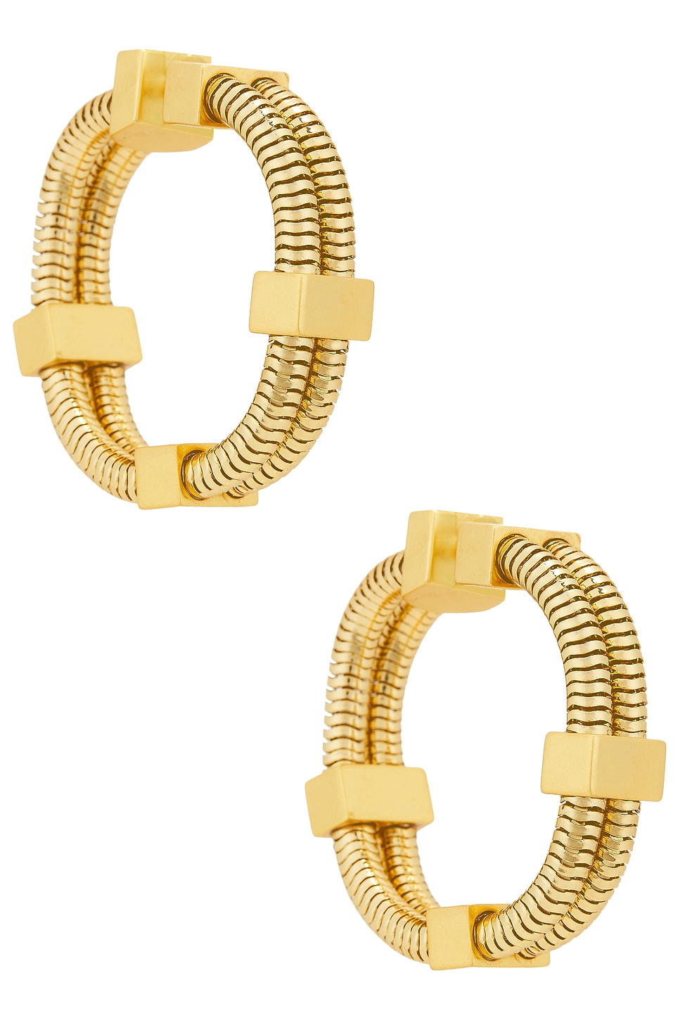 Laina Hoop Earrings in Metallic Gold