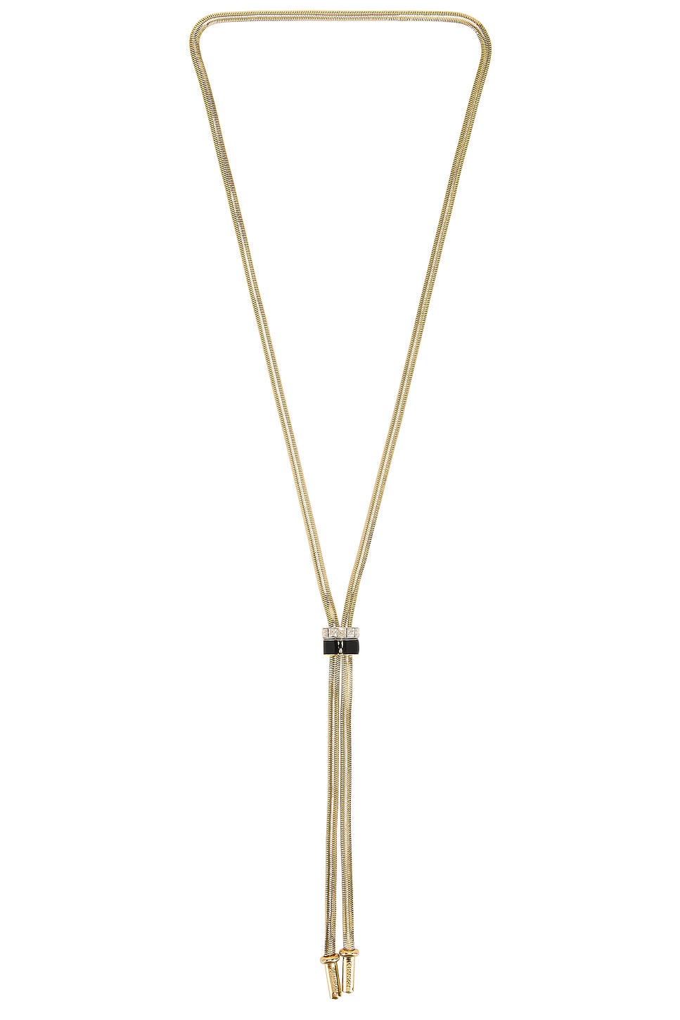 Emerie Slider Necklace in Metallic Gold