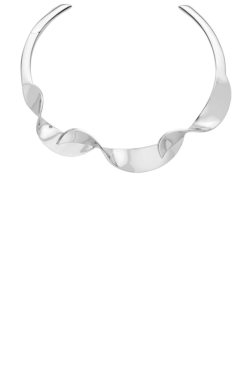 Livy Collar Necklace in Metallic Silver