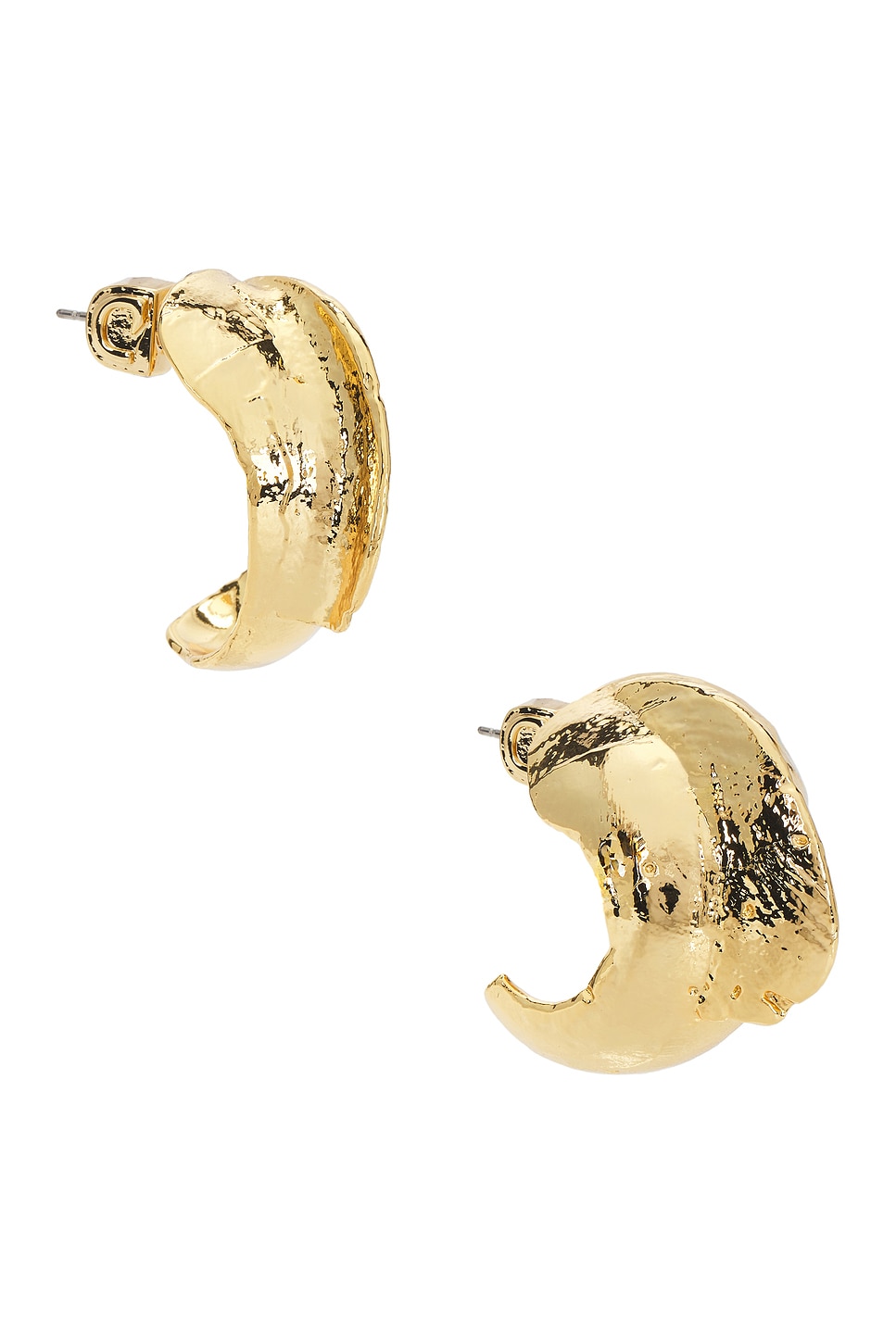 Shell Earrings in Metallic Gold