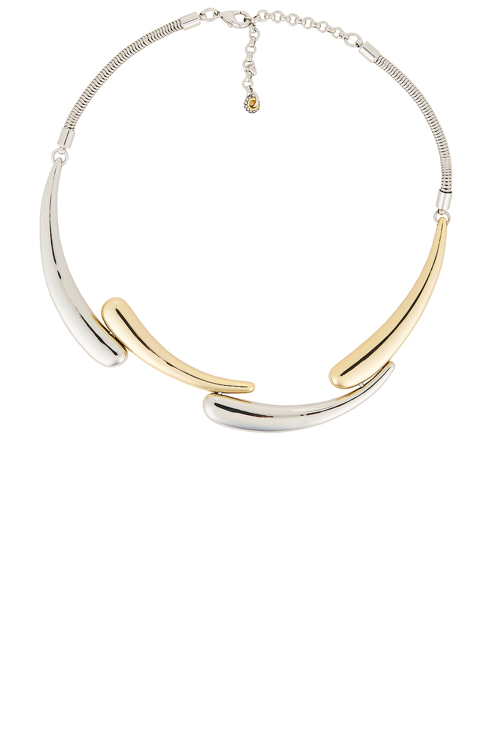 Aries Necklace in Metallic Gold,Metallic Silver