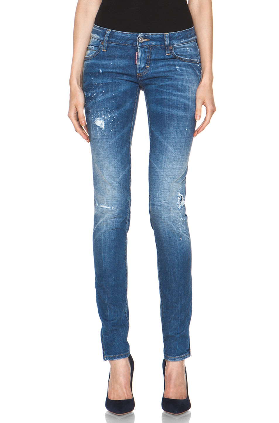 Image 1 of DSQUARED Super Slim Jean in Blue