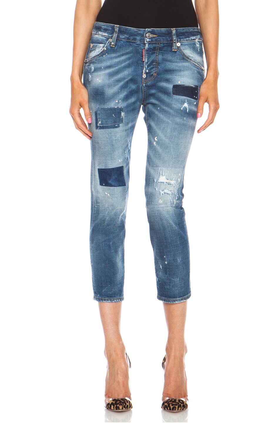 Image 1 of DSQUARED Cool Girl Cropped in Blue