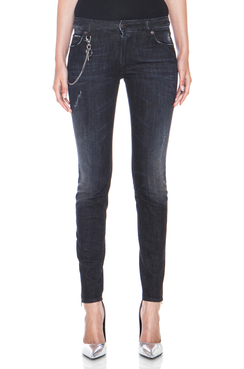 DSQUARED Super Slim Jean in Black | FWRD