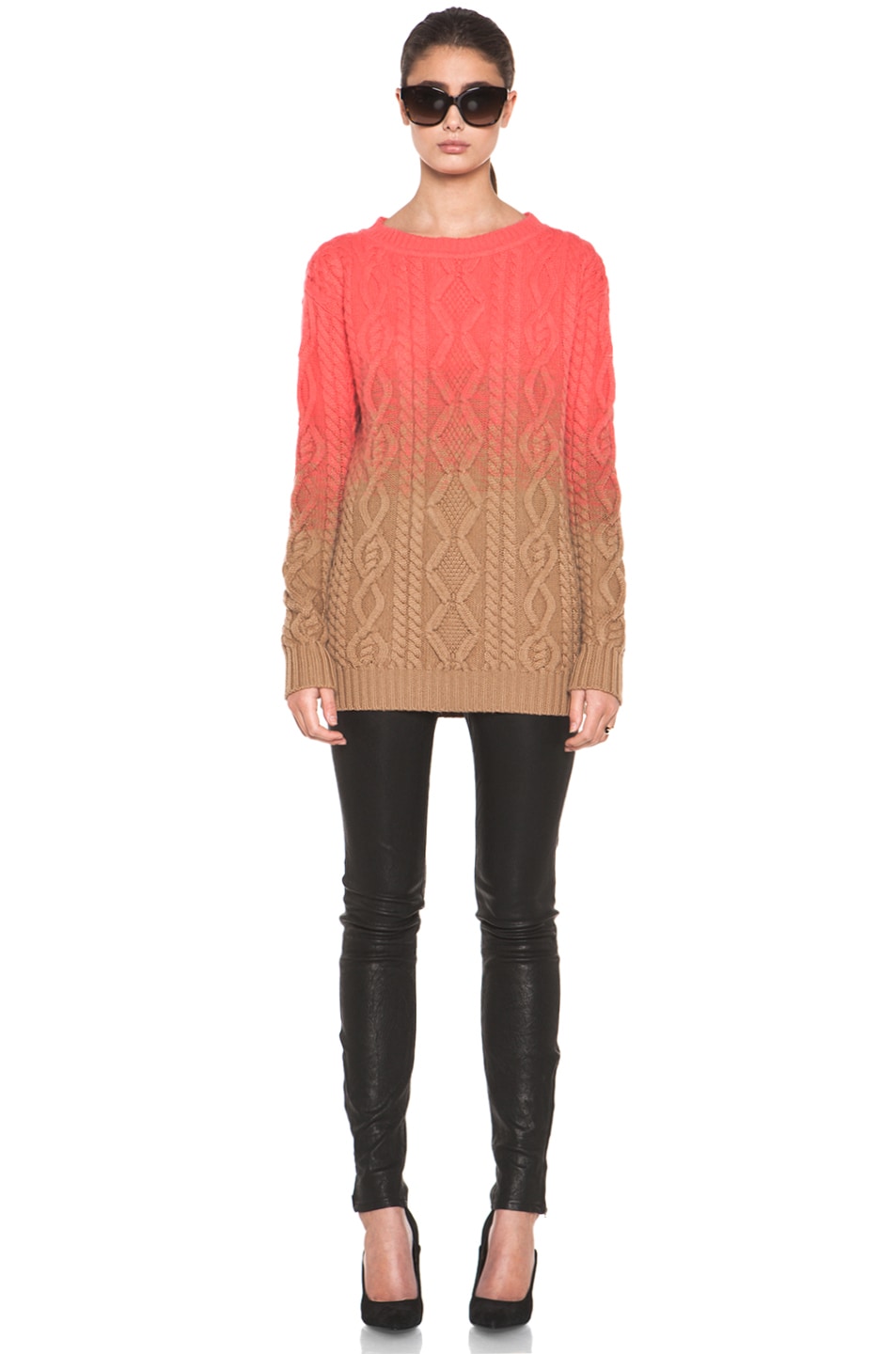DSQUARED Chunky Knit Pullover in Coral | FWRD