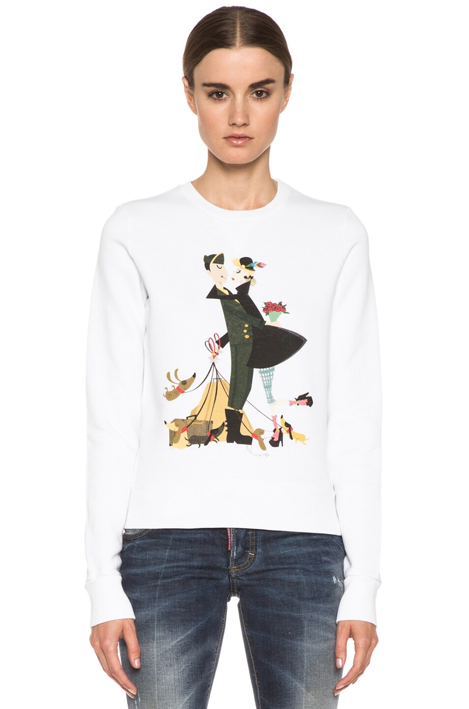 Image 1 of DSQUARED Sweatshirt in White