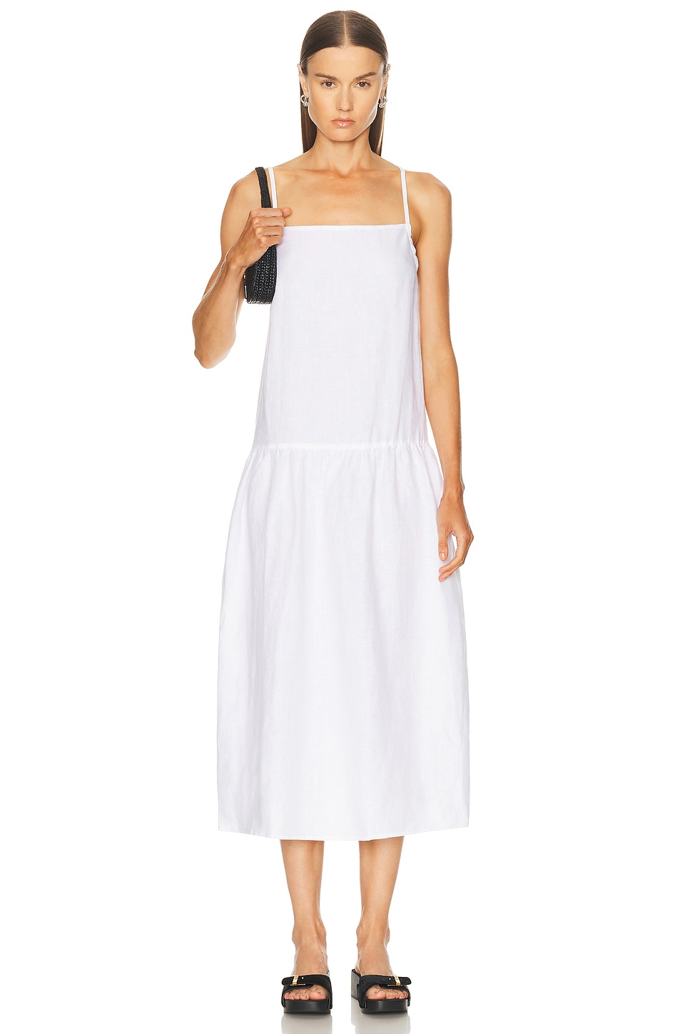 Image 1 of Deiji Studios Gathered Halter Dress in White
