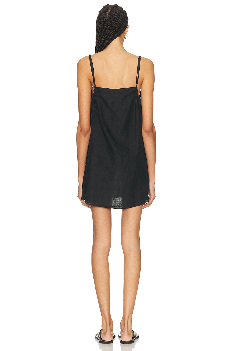 knee length dresses for ladies Button Frill Mini Dress