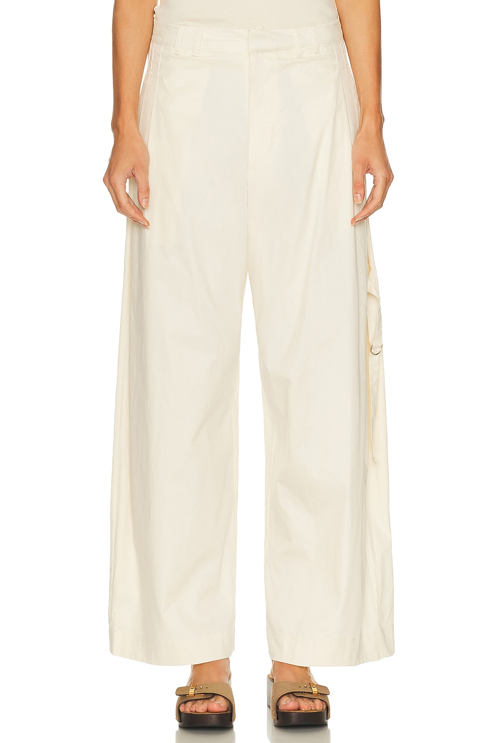 Tab Pant in Cream