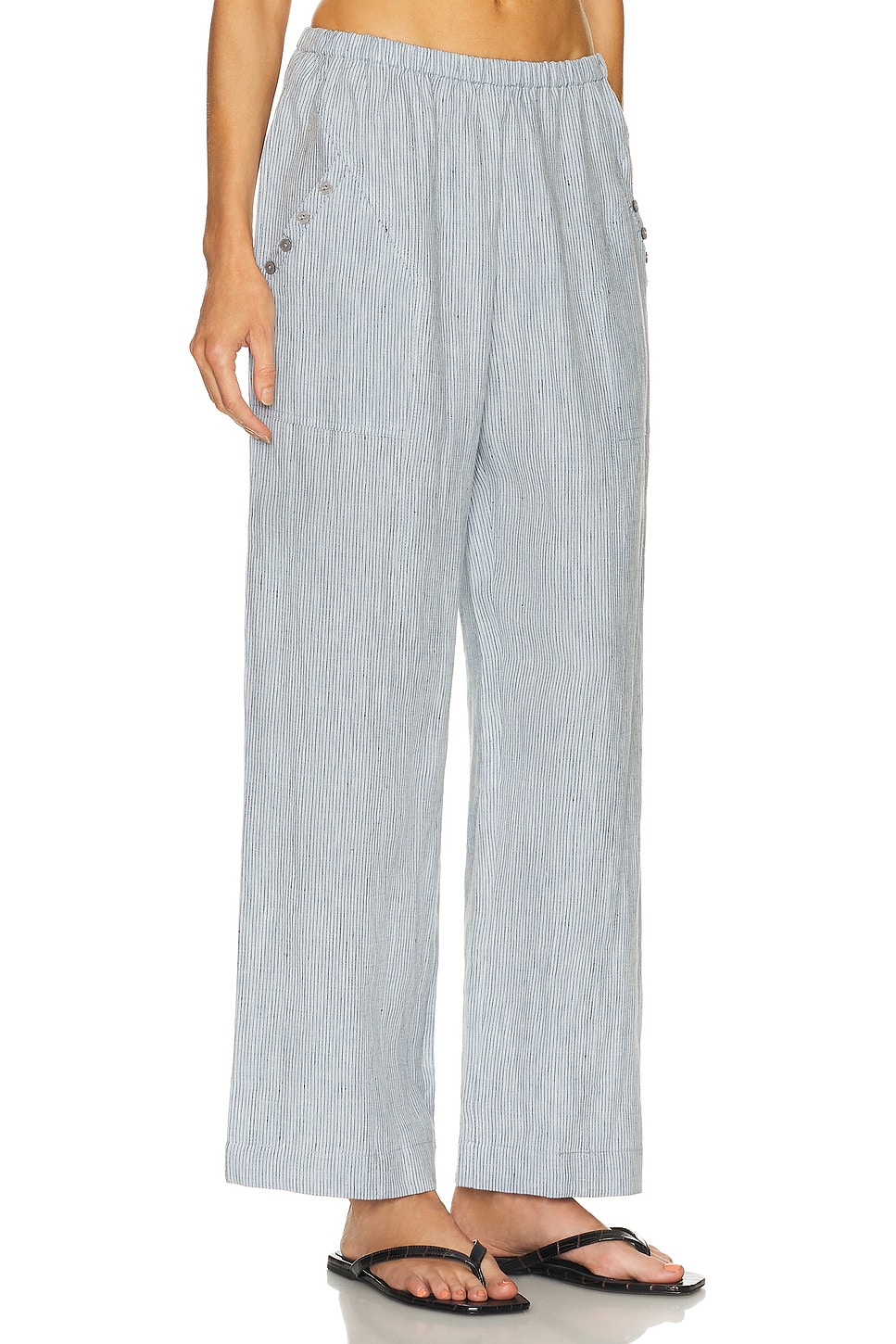 Deiji Studios Angle Pocket Pant In Blue