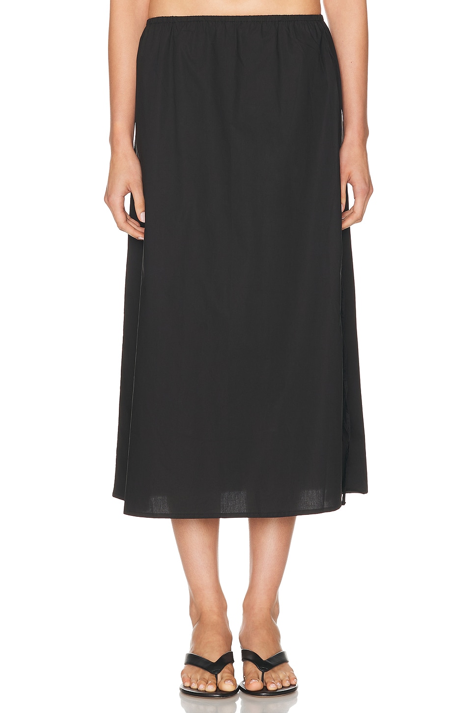 Image 1 of Deiji Studios Split Tie Skirt in Black