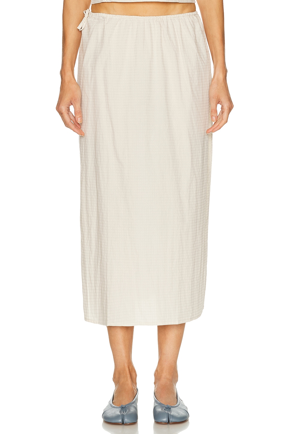 Deiji Studios Mid Day Skirt In White