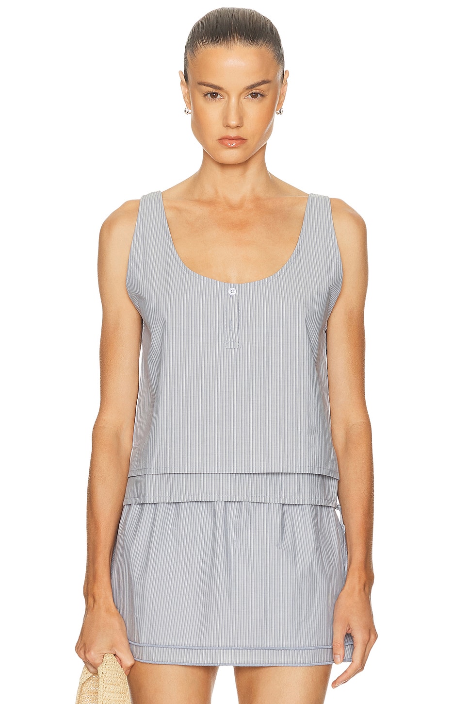 Image 1 of Deiji Studios Layered Top in Sky Stripe