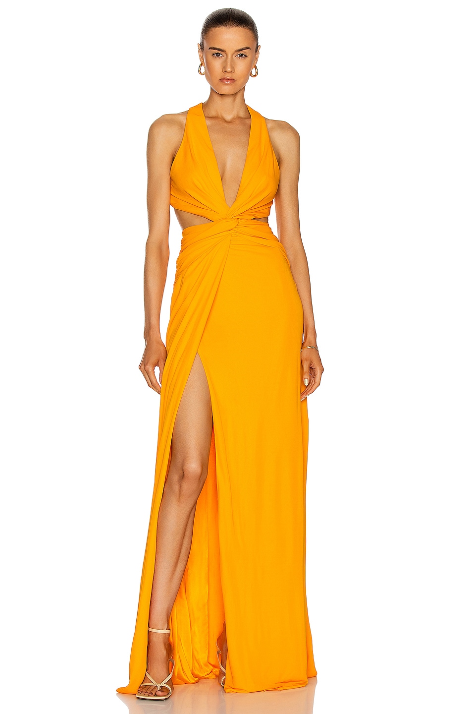 Image 1 of Dundas Twist Cutout Gown in Mango