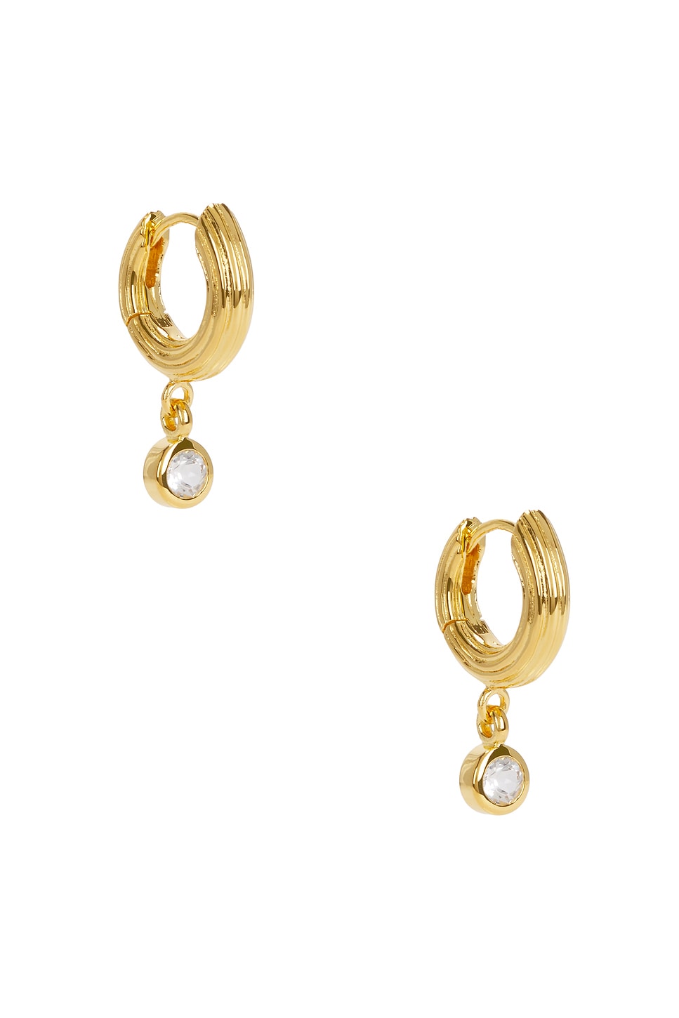 Non-conformist Hoop Earrings in Metallic Gold