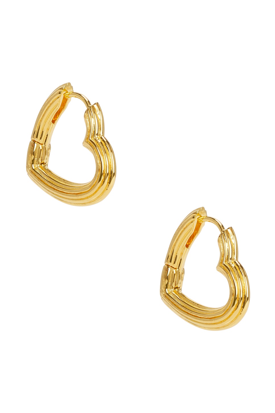 Grand Coeur Earrings in Metallic Gold