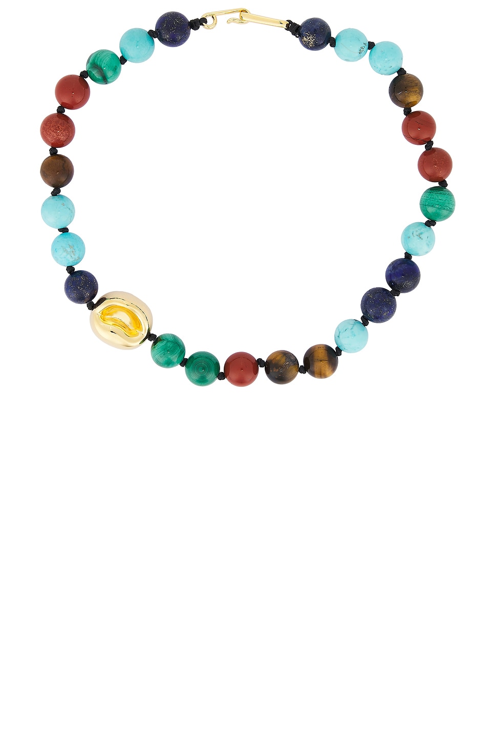 Image 1 of DEVE Roulement A Billes Necklace in Multicolor & Gold Vermeil
