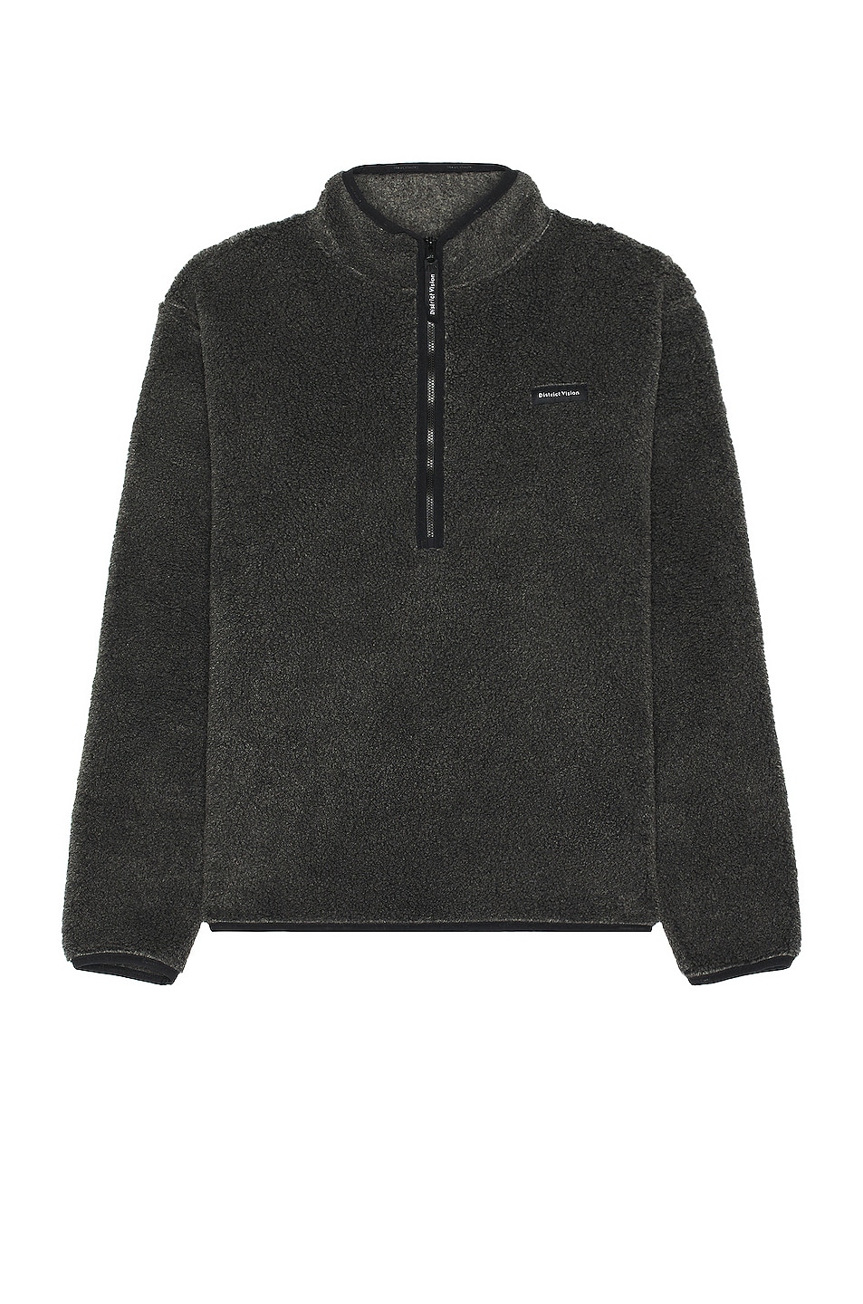 Image 1 of District Vision Doug Half Zip Fleece Sweater in Charcoal