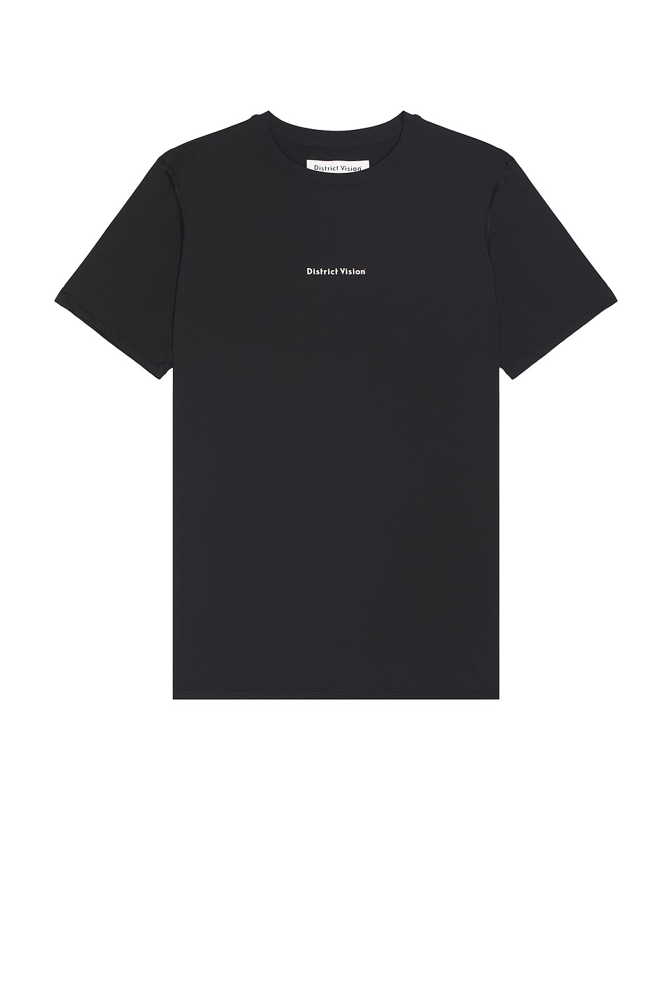 Image 1 of District Vision Ultralight Aloe Short Sleeve Tee in Black Wordmark