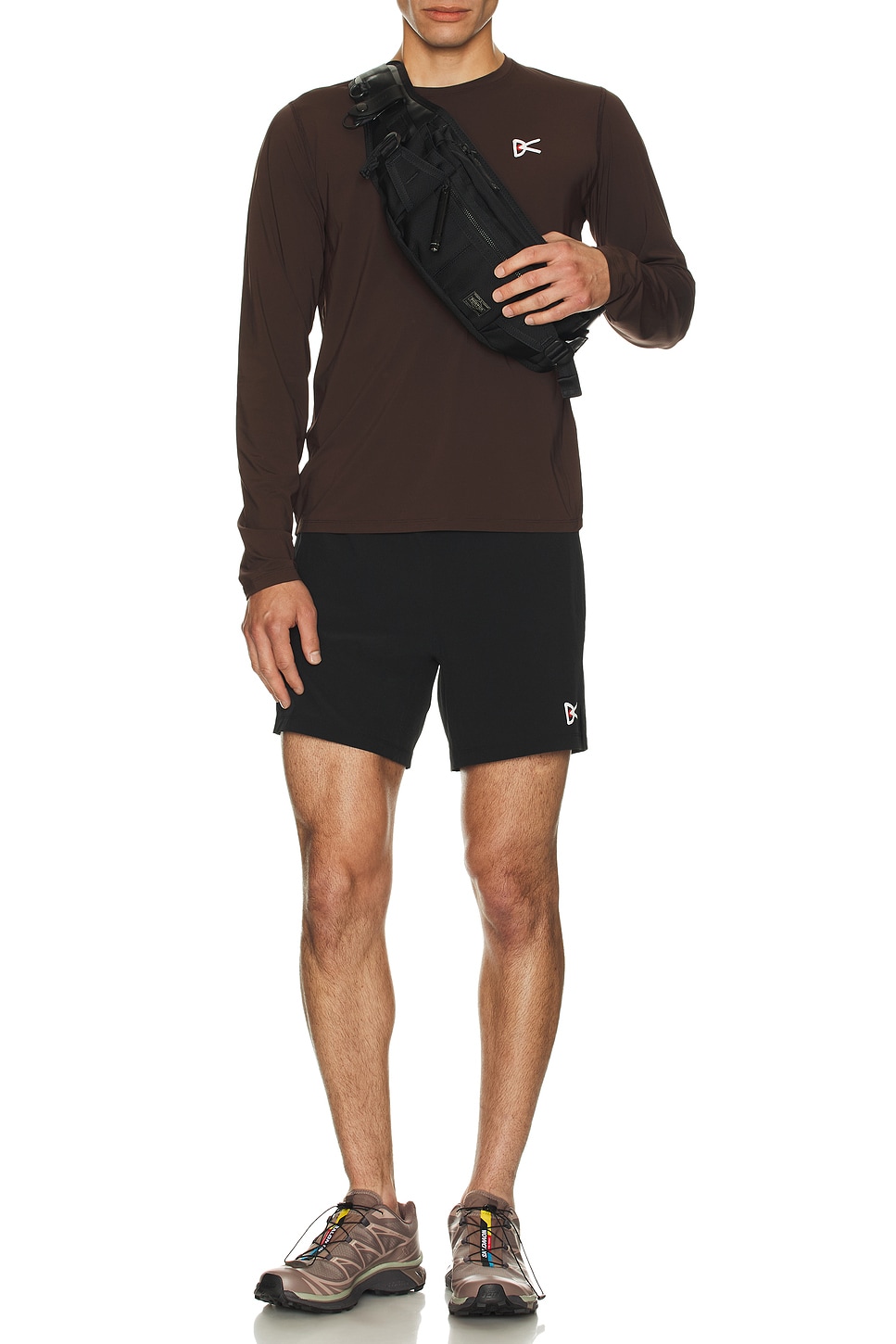 Image 1 of District Vision Lightweight Long Sleeve Tee in Earth