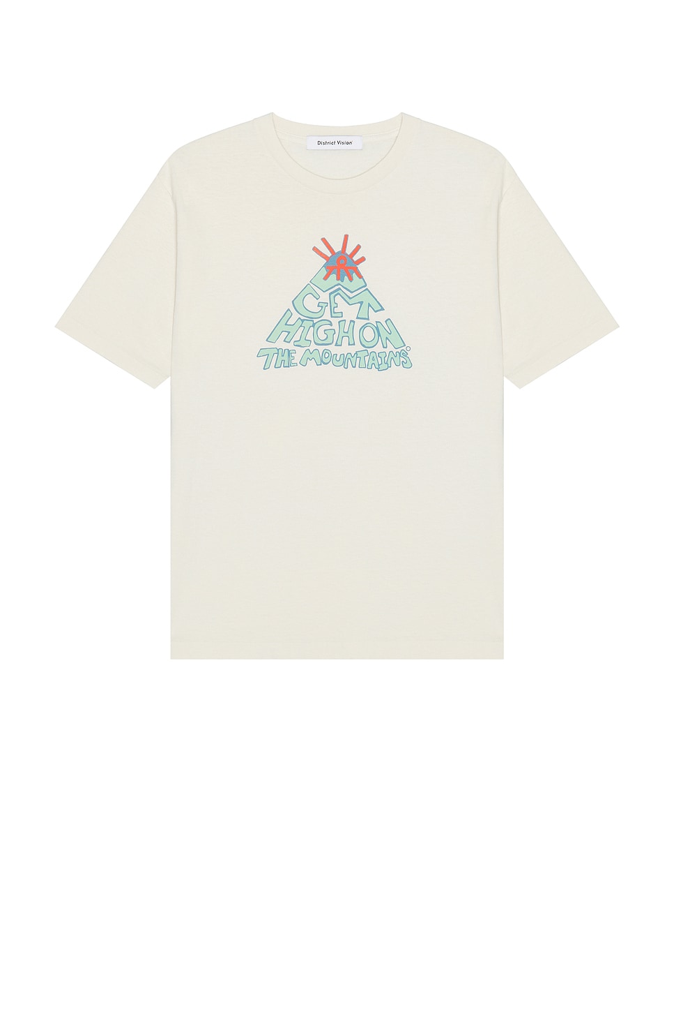 Image 1 of District Vision California Cotton Tee in Mountains Vintage White
