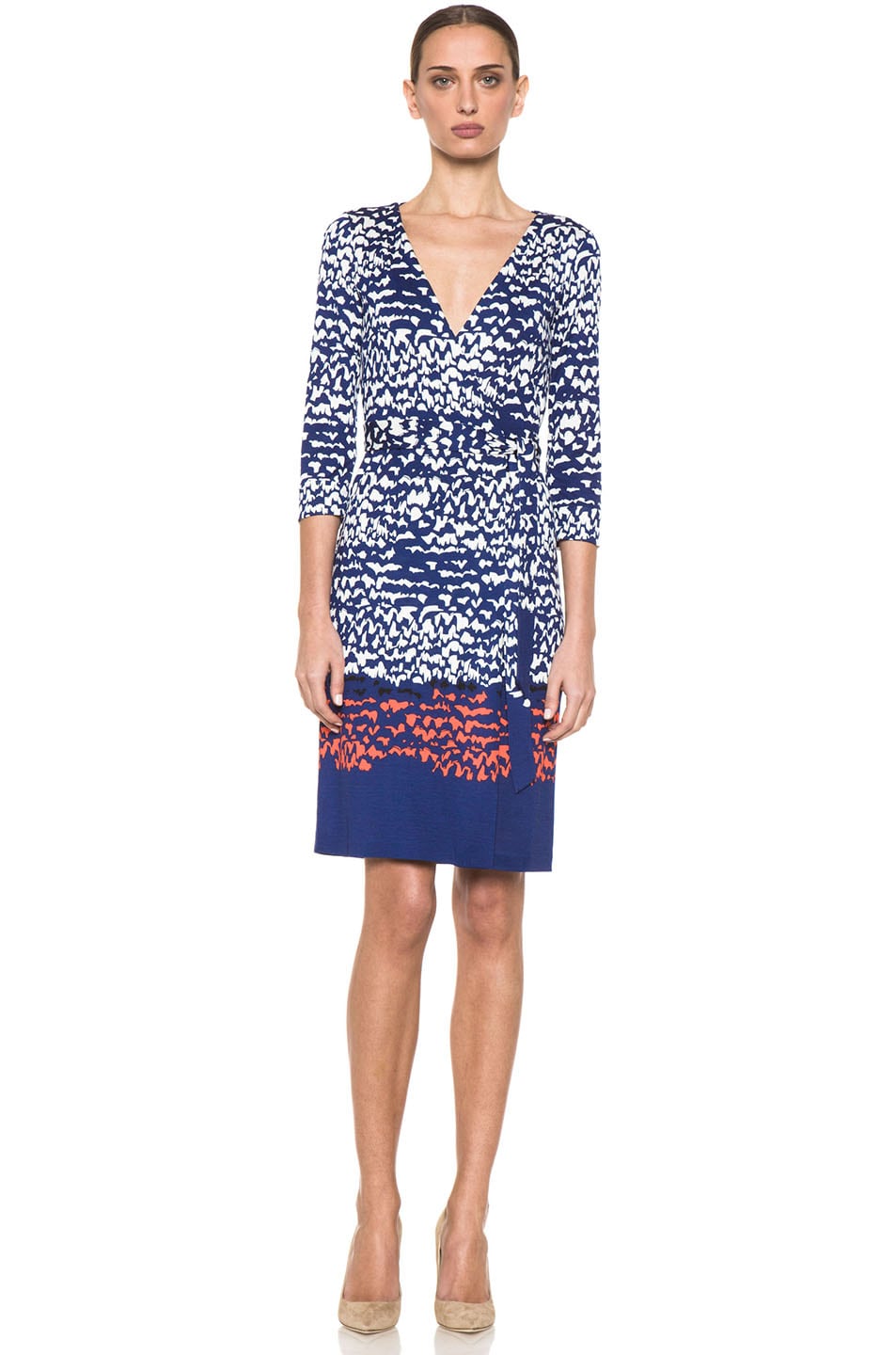 Image 1 of Diane von Furstenberg New Julian Two Dress in Scribble Lines Placement