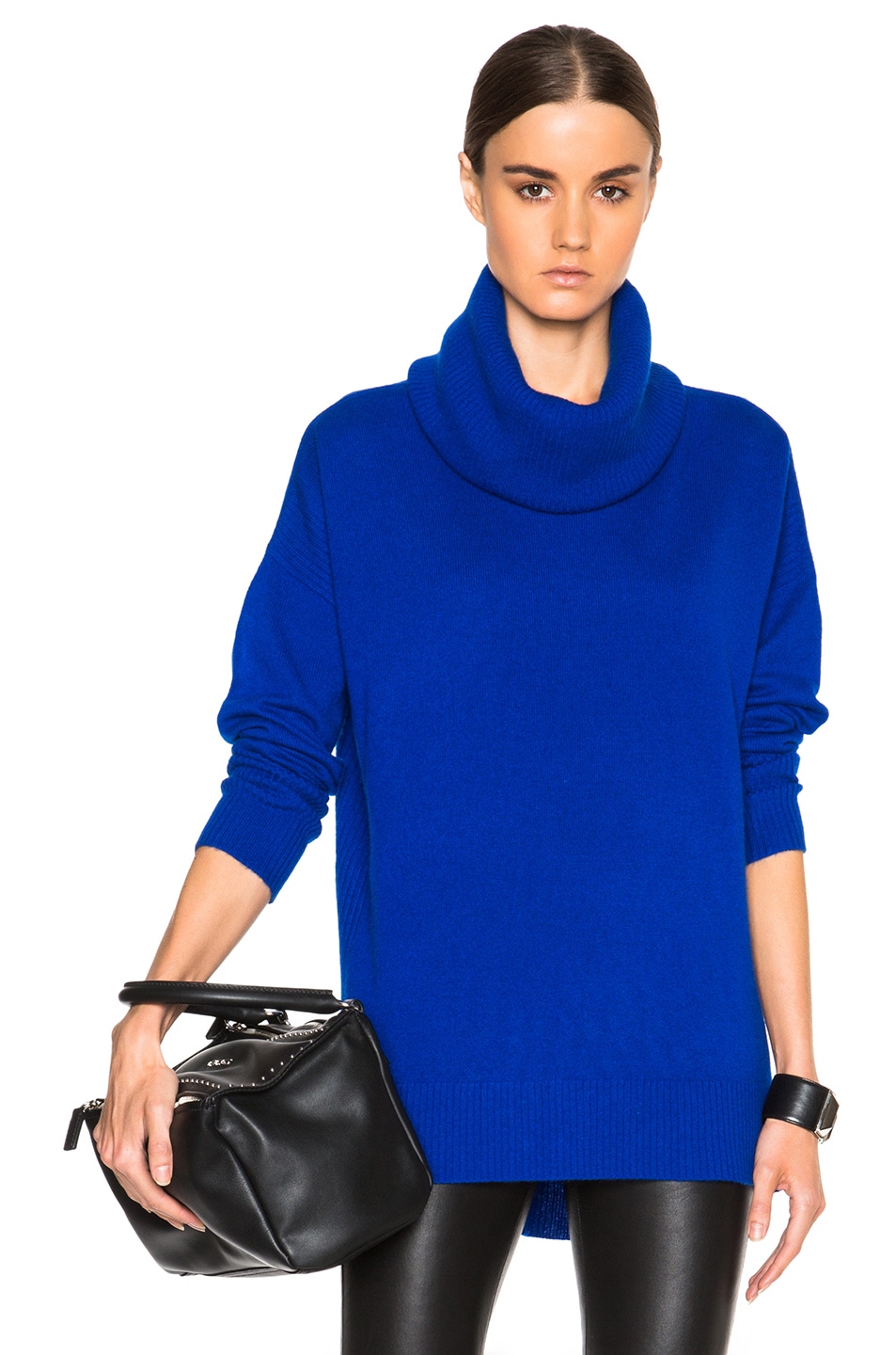 Image 1 of Diane von Furstenberg Cashmere Ahiga Sweater in Cosmic Cobalt