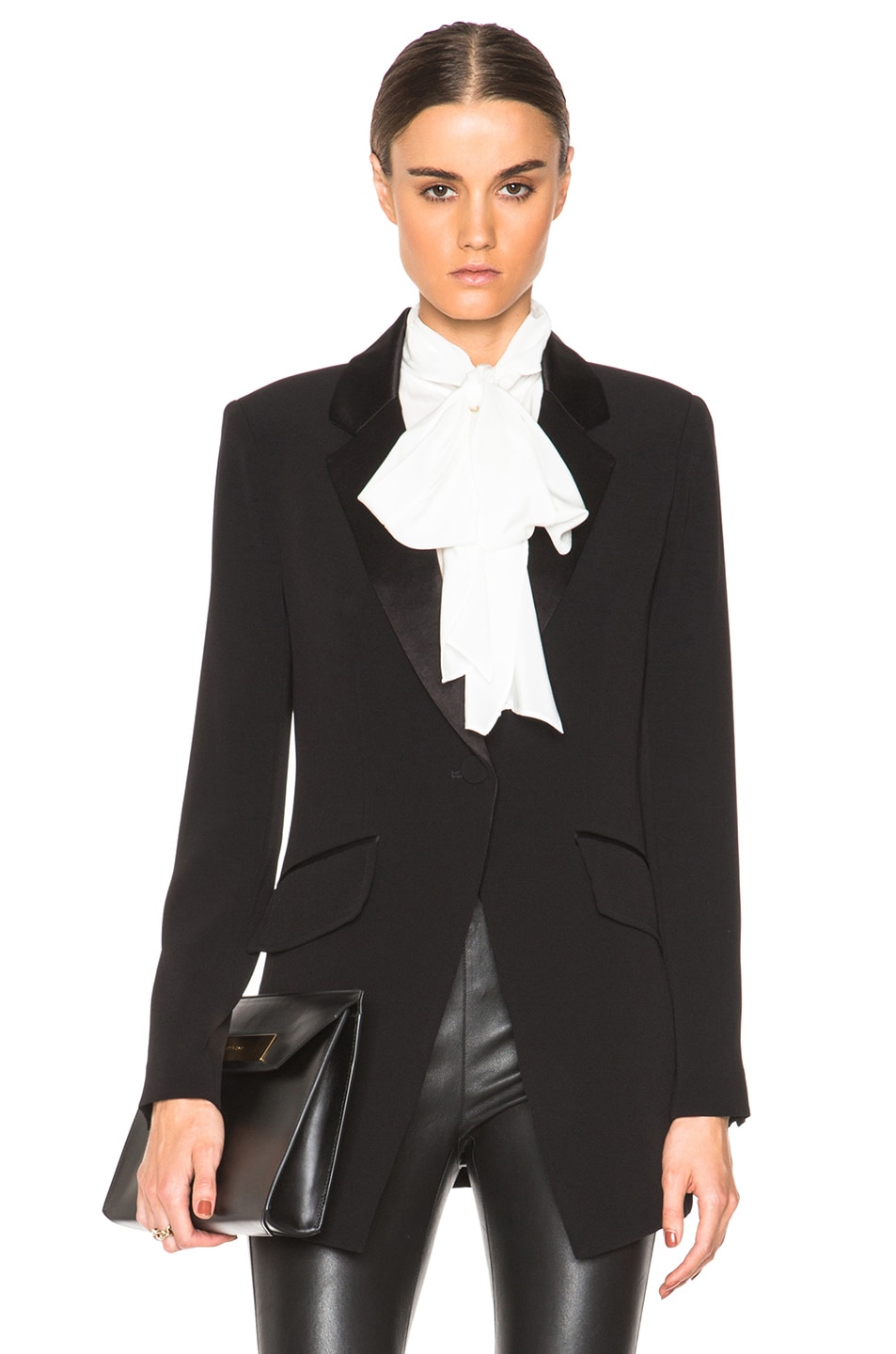 Image 1 of Diane von Furstenberg Smoking Jacket in Black