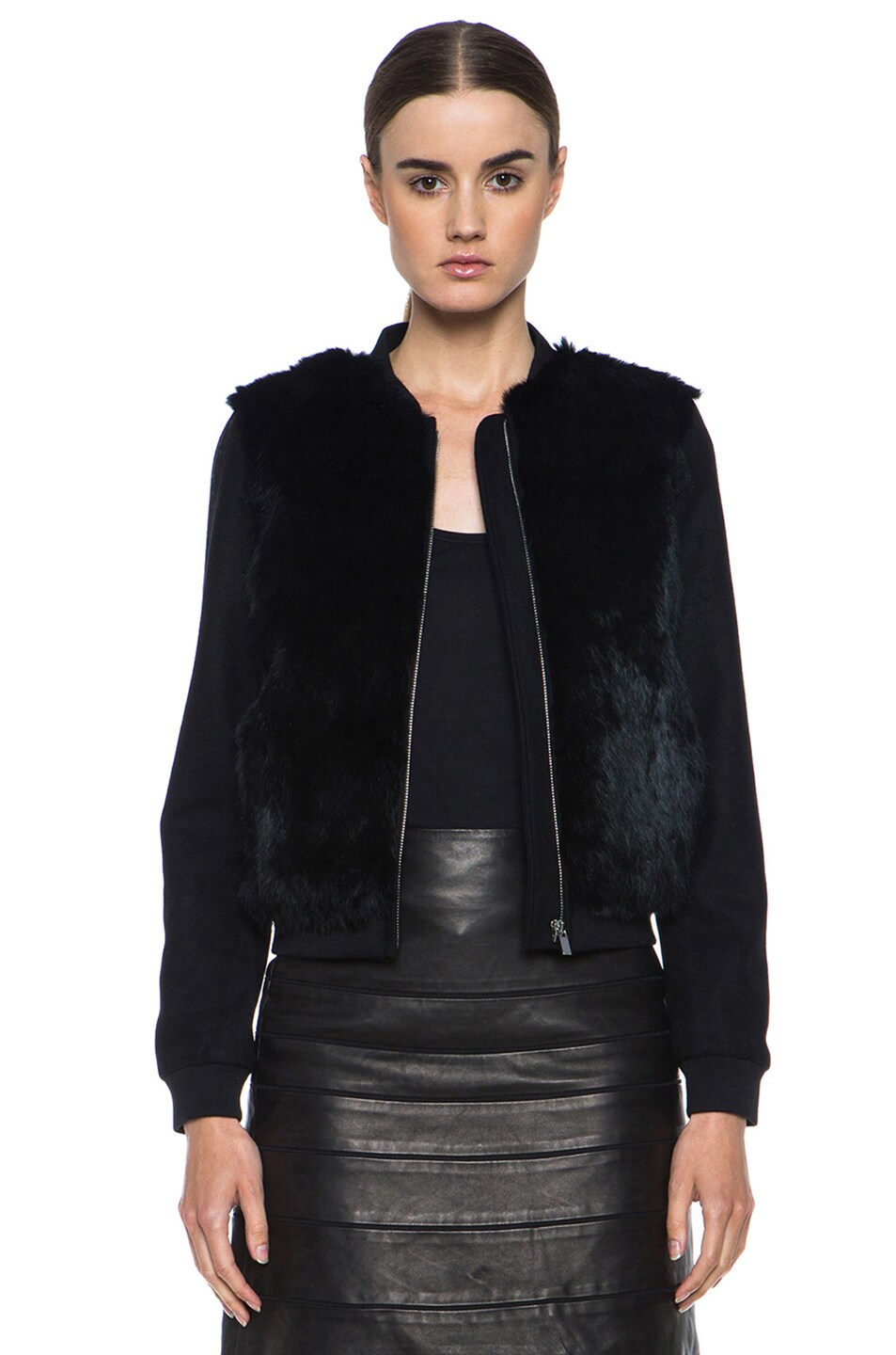 Diane von Furstenberg Carrington Wool-Blend Jacket in Black | FWRD